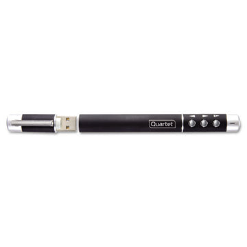 Quartet® Wireless Remote And Laser Pointer, Class 2, Projects 655 Ft, Black freeshipping - TVN Wholesale